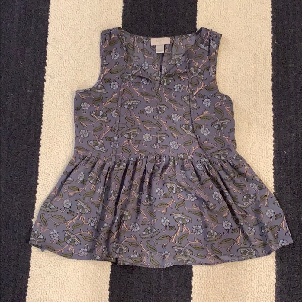 LOFT Outlet XXSP Tie Sleeveless Blouse